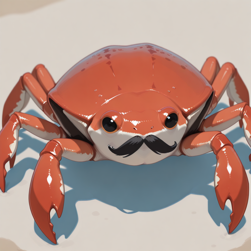 embedding:IllusP0s, g00se, animal focus, no humans, crab, (mustache), close-up,<lora:g00se_v2_ill.safetensors:0.9:0.9>
