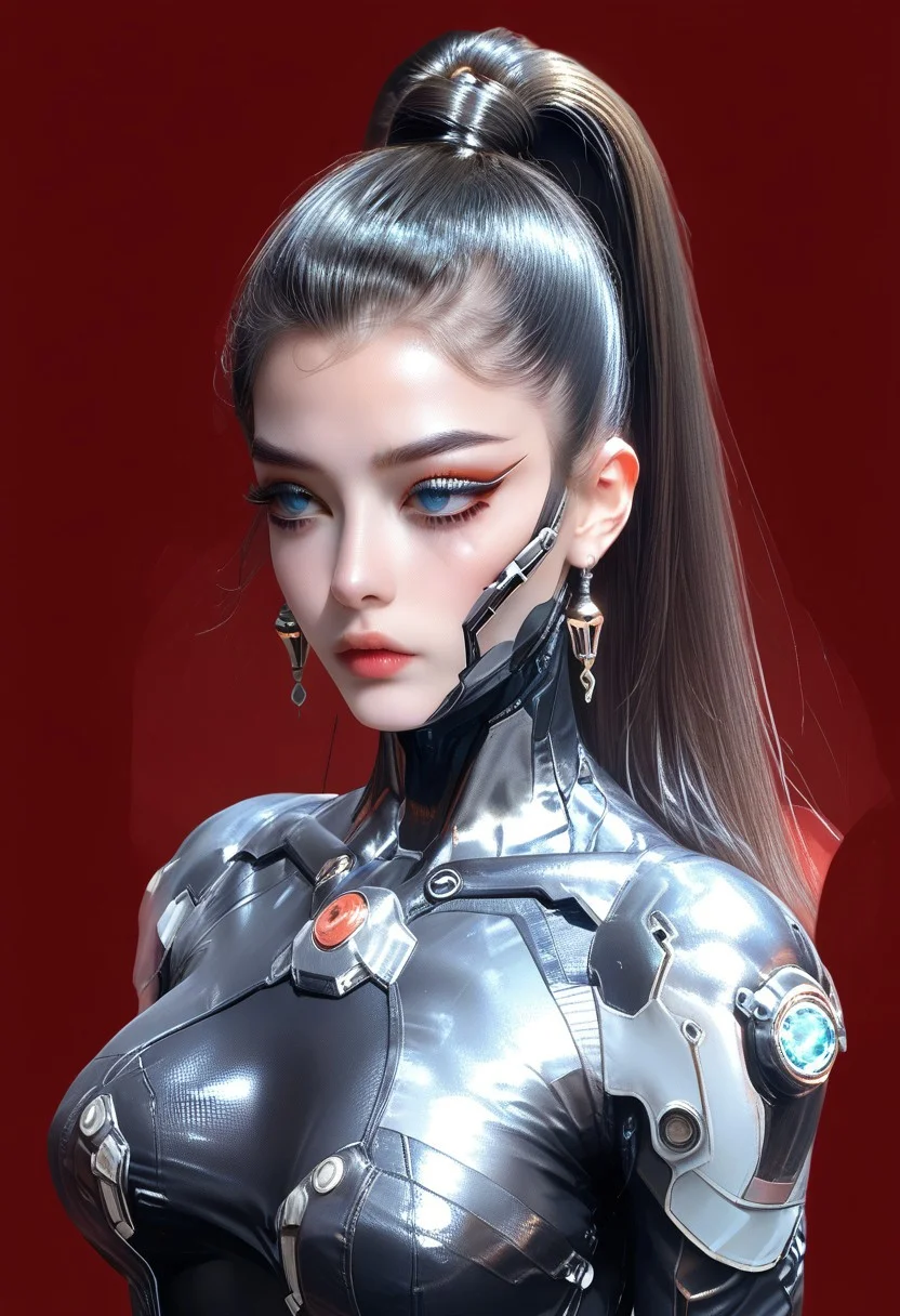 1girl, pretty girl, korean solo, black hair, long hair, beautiful hair, sleek hair, high ponytail, long ponytail,superp0nytail,, blue eyes, large breasts, seductive,
ruanyi0868,bodysuit,science fiction,skin tight
makeup,earrings,,long eyelashes,perfect body,(half upper body:1.3),
score_9,score_8_up,score_7_up,