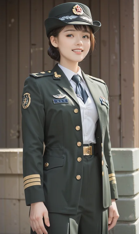 cinematic film still cinematic photo breathtaking score_9,score_8_up,score_7_up,BREAK, 8k, masterpiece, high quality, film grain, grainy,
1girl, korean idol, solo,
PLAuniform, PLA female hat, open clothes,
Expressive_H,
<lora:ç¢§èæ¢¦å¹» PSXL å°é©¬é£æ ¼:0.5>, <lora:Vixon's Pony Styles漫ç»ä¼å:0.6>, <lora:é»è²å¥³äººï¼ç®è¤ï¼:0.8>, , <lora:ææ_Expressive_H-000001:0.4>, <lora:PLAuniformXL-cute:0.7>