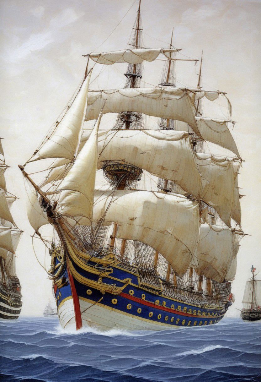 Pierre joubert,  painting of a royal ship