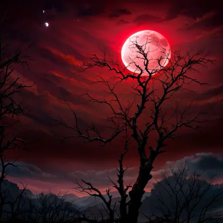 Masterpiece,absurd resolution,8k,high resolution,
NightScapes,3am,creatures,outdoors,sky,tree,no humans,night,moon,scenery,full moon,branch,scenery,red sky
, <lora:NightScapes_XL14:0.8>