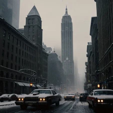 cinematic film still of <lora:perfection style:0.6>
<lora:gotham city style v2:0.8>
<lora:Chiaroscuro Lighting Style:0.6>
In Gotham City a city with a lot of buildings and a clock tower,military,no humans,building,scenery,snow,science fiction,snowing,city,military vehicle,watercraft,ship,spacecraft,lights,warship , detailed, real, different, unique, cinematic, dramatic, concept art, filmic, detailed background, detailed settings, artstation, gothic New York, gotham city style, shallow depth of field, vignette, highly detailed, high budget, bokeh, cinemascope, moody, epic, gorgeous, film grain, grainy