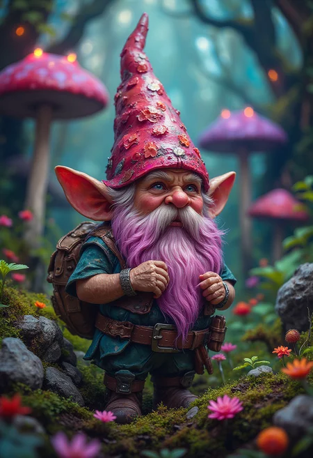 Gnome Commando's in a mushroom jungle, Vibrant Glow
