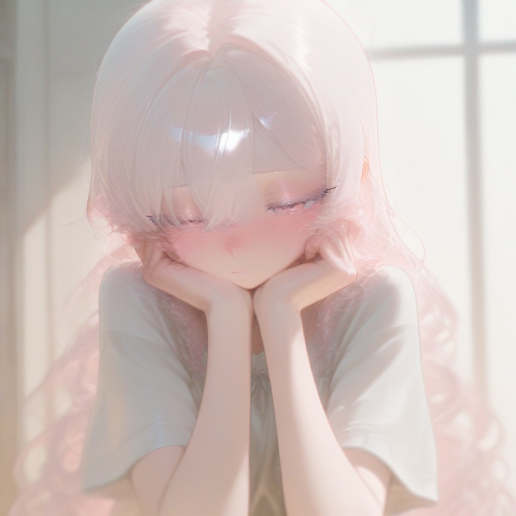 1girl, long hair, solo, blush