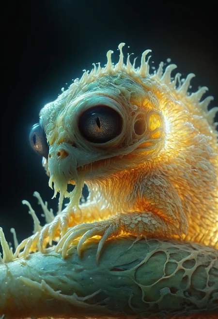 (Micro albino demon turtle with lethargic sleepy smokey eyes), zkeleton,cute, ultra detailed macro photography by miki asai, photography, phosphorescent, cute, a housed mystical stunning, soft lighting, breathtaking, highly detailed, award-winning, cinematic still shot, kodachrome, uhd, canon eos