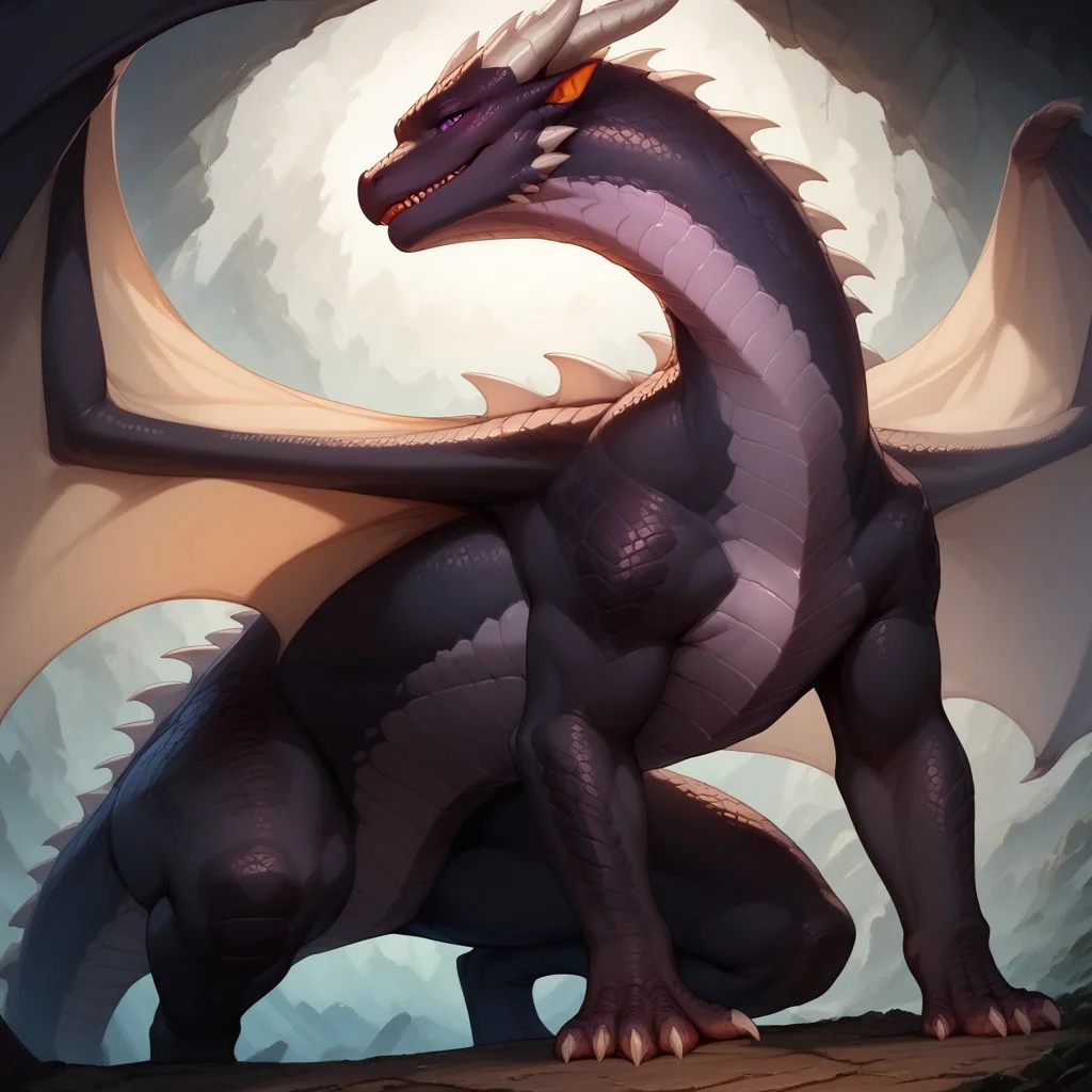score_9, score_8_up, score_7_up, score_6_up, semi-realistic artwork, high quality, vibrant colors, best quality rendering, intricate details, high resolution, sharp focus, best render quality,Kluclew_Art,Expressiveh
1girl,EnderDragon ,furry, feral, thick body, thighs, scalie, dragon girl, white dragon horns, dragon wings, dragon tail,long tail,purple eyes, black skin, white spikes,claws,