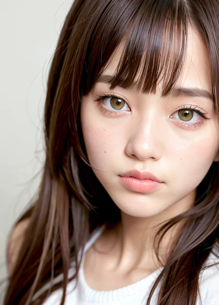 best quality, ultra high res, (photorealistic:1.4), 20 years old girl, (ulzzang-6500:0.8), <lora:eimifukada_:1, <lora:koreanDollLikeness_v10:0.2>, (forehead), upper body,