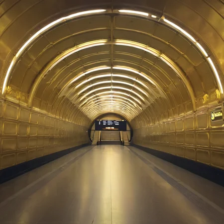 a golden metro station <lora:Metro:1>