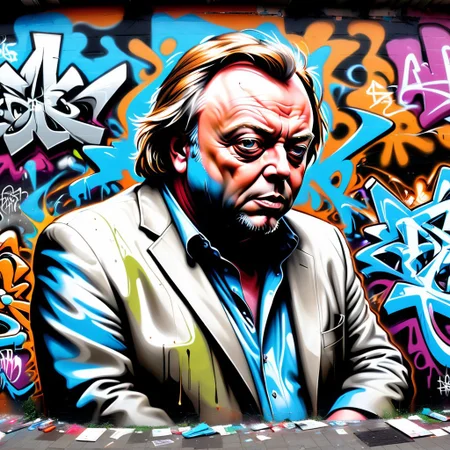 trendy christopher hitchens atheist masterpiece graffiti Jed-Gr4ff1t1,