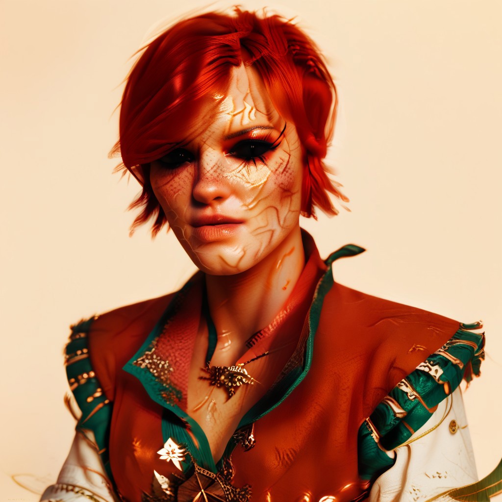 score_9, score_8_up, score_7_up, concept art, realistic,
female focus, solo focus, solo,
masterpiece, best quality, newest, absurdres, highres, WitcherToxin-V1.1,  veins, veiny, Heavytoxin, black eyes,
1girl, zy_shani, red hair, short hair, freckles
