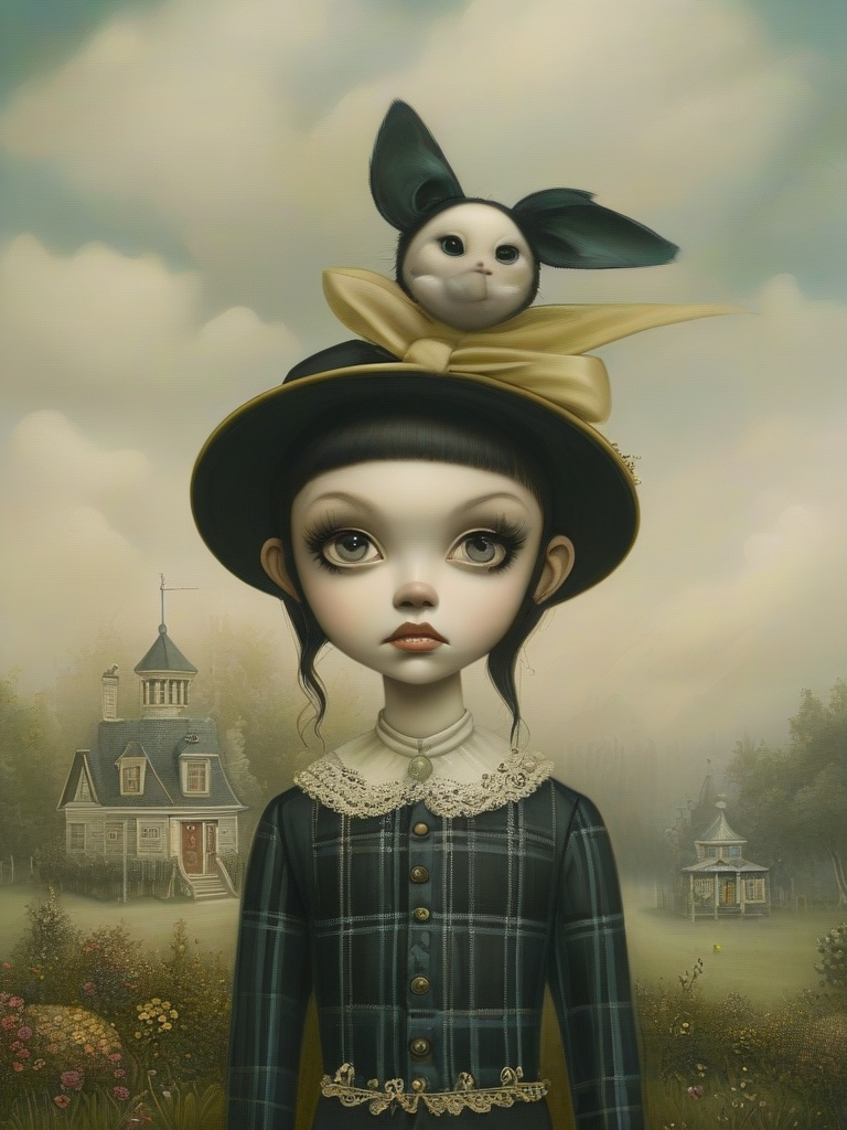 masterpiece,best quality,portrait of boy,Style of Mark Ryden,digital painting,<lora:tbh76-sdxl:1>,
