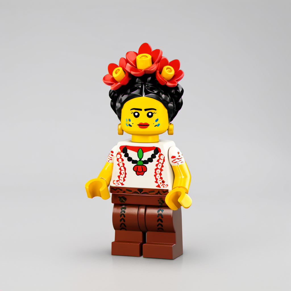 lego minifig of frida khalo<lora:legominifig-v1.0-000003:0.8>