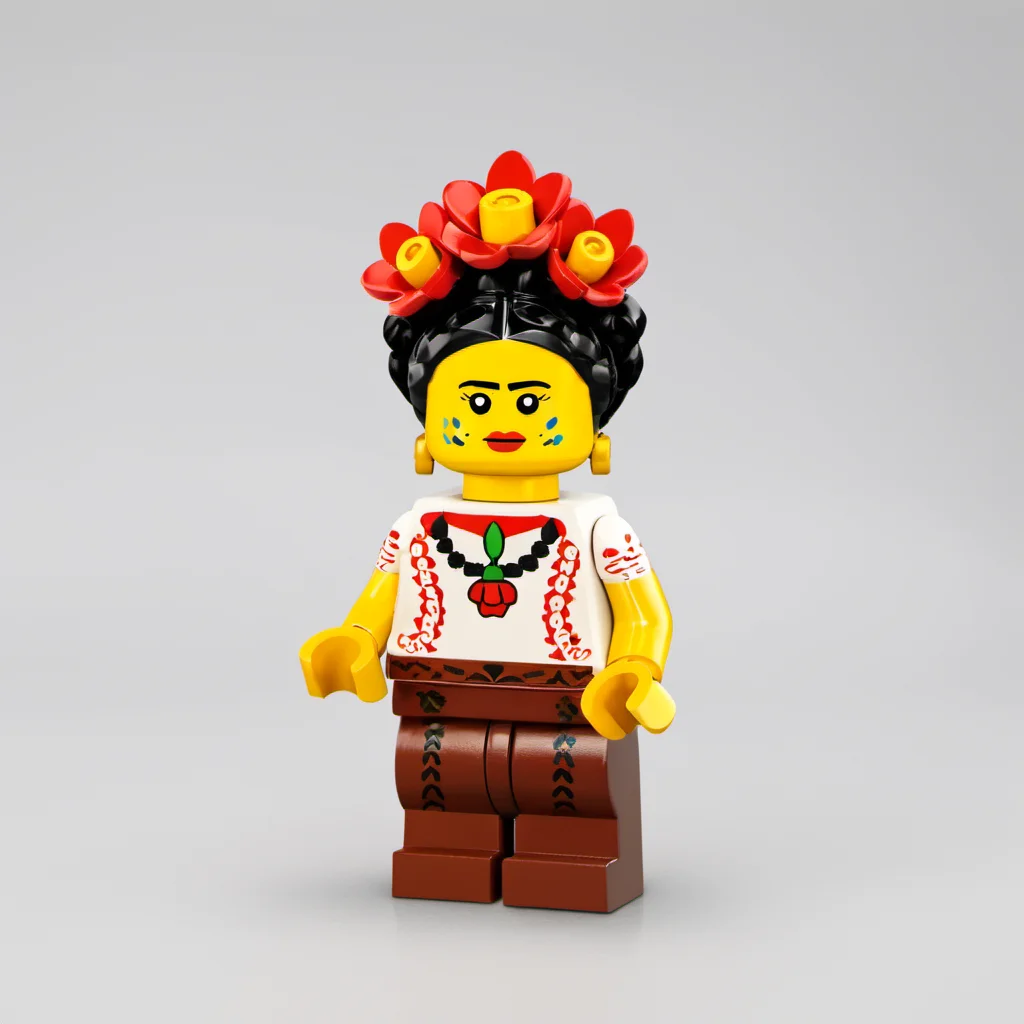 lego minifig of frida khalo<lora:legominifig-v1.0-000003:0.8>