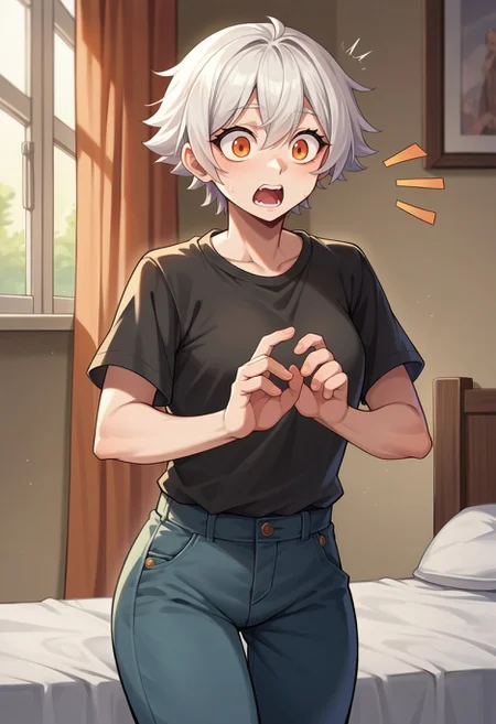 score_9, score_8_up,score_7_up,source_furry, source_ anime,
human,anthro, 1girl, white hair, orange eyes, surprised, shirt, pants, solo, bedroom,
<lora:Slider_human-anthro_v1:-1>