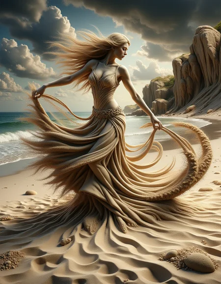 ral-sand <lora:ral-sand-flux:1>, art by John Constable and Boris Vallejo, romanticism art, Dollpunk, masterpiece, Awe-Inspiring ("The dance of light and shadow, a ballet of contrasts, revealing the beauty found in the interplay of opposites.":1.3) , complex background, desolate beach, Light and shadow plays, beautiful, magical atmosphere, professional fine composition, ambient light, exquisite color