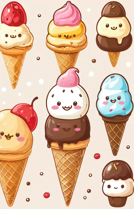 masterpiece,best quality,<lora:tbh14-sdxl:0.9>,illustration,ice cream animals
