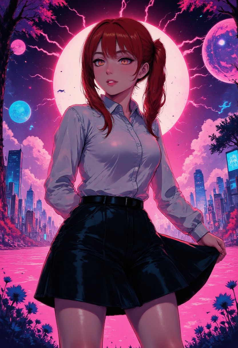disco-themed, Wonderfull woman, vibrant, groovy, retro 70s style, shiny disco balls, neon lights, dance floor, highly detailed, futuristic, cyberpunk, ornate, expressive, 
aidmafluxpro1.1, aidmaIllustriousStyle