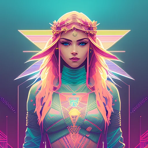 snthwve style nvinkpunk (symmetry:1.1) (portrait of floral:1.05) a woman as a beautiful goddess, (assassins creed style:0.8), pink and gold and opal color scheme, beautiful intricate filegrid facepaint, intricate, elegant, highly detailed, digital painting, artstation, concept art, smooth, sharp focus, illustration, art by greg rutkowski and alphonse mucha, 8k