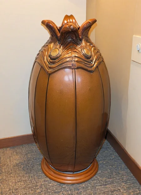 the xenoegg umbrella stand, hallway, door, many umbrellas,
<lora:Xenomorph_Egg_SDXL:1> xenoegg