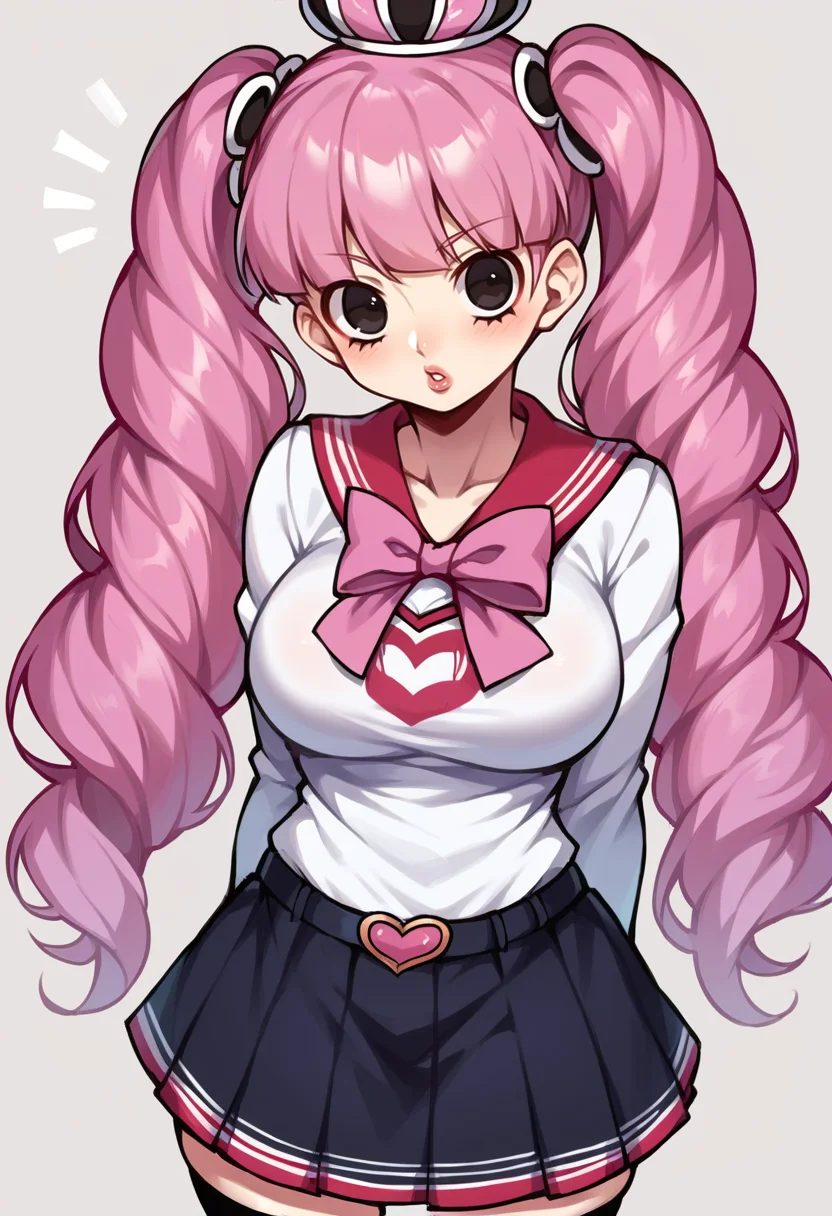 score_9, score_7_up, uncensored, BREAK
1girl, <lora:p3r0na14-step00000900:1>, p3r0na, school uniform, black eyes