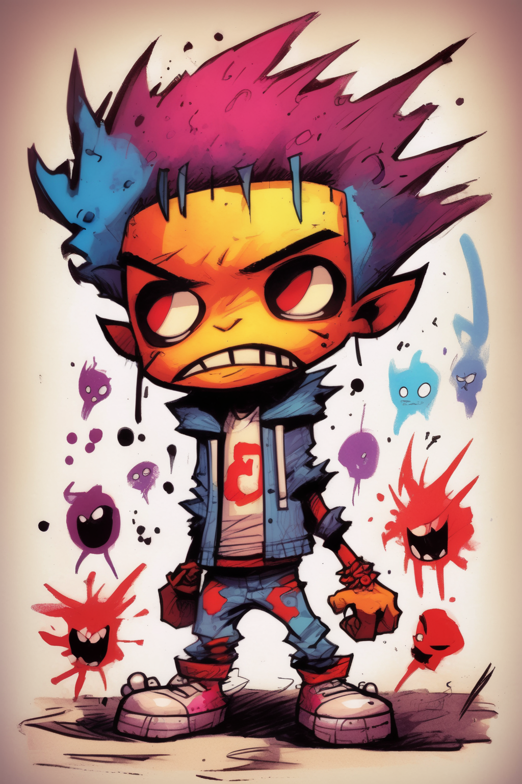 <lora:Skottie Young Style:1>Skottie Young Style - Skottie Young Doodle fusion