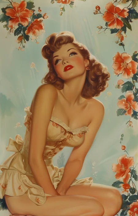masterpiece,best quality,<lora:tbh208-sdxl:0.9>,illustration,style of Alberto Vargas portrait of Housework robots