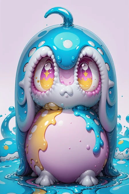 ((best quality, masterpiece, absurdres, super-resolution)), Slime, Cute Slime monsters, Slime blobs, Slimy, CMYK, Cyan, Yellow, Magenta, White <lora:CMYK-CORE_v1.0:1>