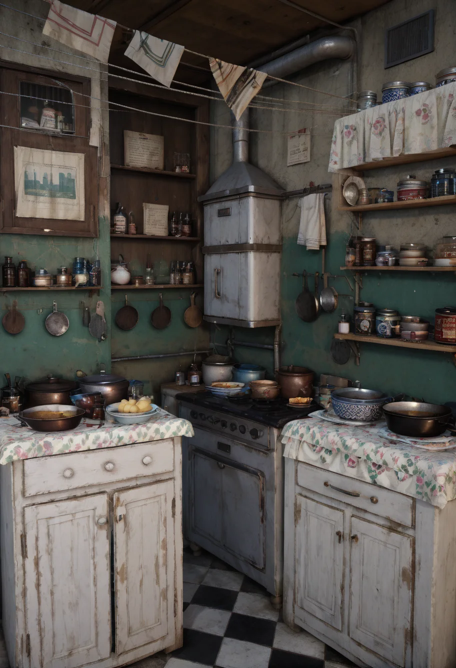 ,ruanyi1289,Old kitchen,<lora:1289 Old kitchen_v1_pony:0.8>, score_9,score_8_up,score_7_up,,8k,1girl,solo,,