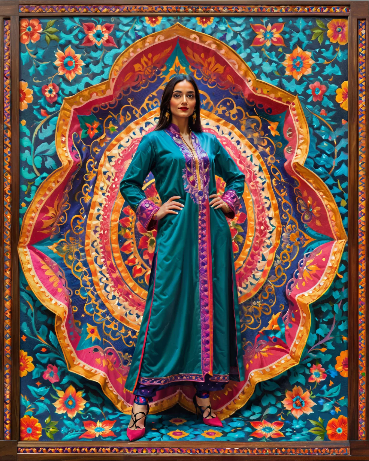 intricate design colorful nebula, joker, background vivid colors, patterns, intricate, rich colors, portrait the, hassan, and, hjjaj, style, painting, pavel, sokov, style, <lora:Hassan_Hjjaj_Style:0.8>, <lora:Pavel_Sokov:0.8>