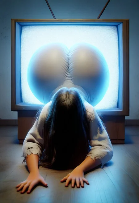 score_9, score_8_up, score_7_up, pov, throughscreen, 1girl, theonryoxl, white dress, legs, lower body, ass, static, tv, stuck, scary dark room, theonryoxl, Jabstyle, throughscreen,, stuck,, tv,, upper body,, lower body,, crawling,, pov,, from the side,, static,, simple background,, cracks,, bottomheavy, big ass, huge ass, gigantic ass, thick thighs, massive thighs