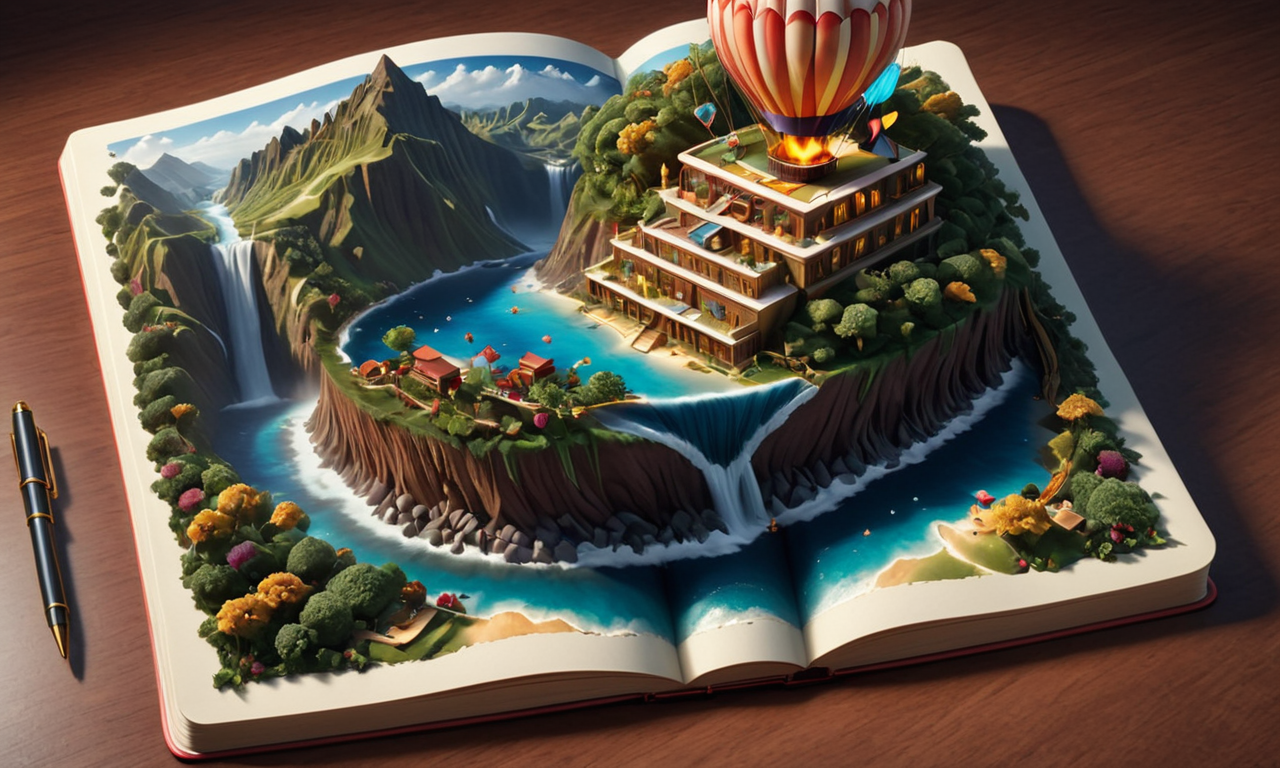 professional 3d model <lora:Book_FFusion_32:1> cake sculpture, 8k stunning artwork, a book with a house on top of it, the greatest cake, gothic library, isometric 3d fantasy island, 3d book with a mountain and waterfall, by Jeffrey Smith, a book with a pile of spaghetti on top, art cover, isometric 8k, 3d illustration of a crab and island, highly detailed scene, a book with a hot air balloon and a pen<lora:CivitAI__Style_Fusion_-_FFusionAI_Entry_64DIM:0.2> FFusionAI Style <lora:test_Not_for_production.adultdel:0.2> . octane render, highly detailed, volumetric, dramatic lighting