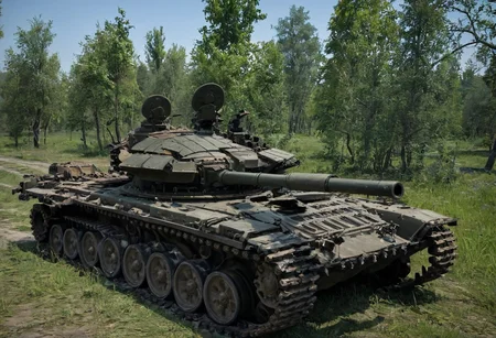 (masterpiece, best quality), outdoors, (((KV2Tank))), tank, turret, vehicle, Tank,