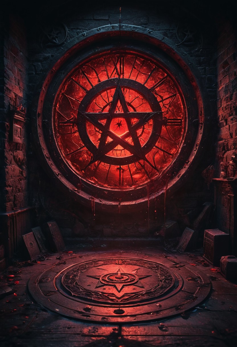 A detailed dramatic illustration of the portal, with red color dark magic splash, portal on floor, inside a magic circle with pentagram, dark gothic, 3D Vector Art, fantasy art, watercolor effect, bokeh, Adobe Illustrator, hand-drawn, digital art, isometric style, retro aesthetic, focused on the character, 4K resolution, photorealistic rendering, using cinema 4D 
Wide range of colors., Dramatic,Dynamic,Cinematic,Sharp details
Insane quality. Insane resolution. Insane details. Masterpiece. 32k resolution.
dvr-lnds-sdxl, ral-apoctvisn, dark, chiaroscuro, low-key, zavy-rmlght