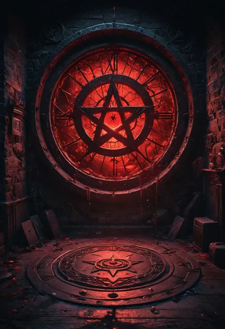 A detailed dramatic illustration of the portal, with red color dark magic splash, portal on floor, inside a magic circle with pentagram, dark gothic, 3D Vector Art, fantasy art, watercolor effect, bokeh, Adobe Illustrator, hand-drawn, digital art, isometric style, retro aesthetic, focused on the character, 4K resolution, photorealistic rendering, using cinema 4D
Wide range of colors., Dramatic,Dynamic,Cinematic,Sharp details
Insane quality. Insane resolution. Insane details. Masterpiece. 32k resolution.
dvr-lnds-sdxl, ral-apoctvisn, dark, chiaroscuro, low-key, zavy-rmlght