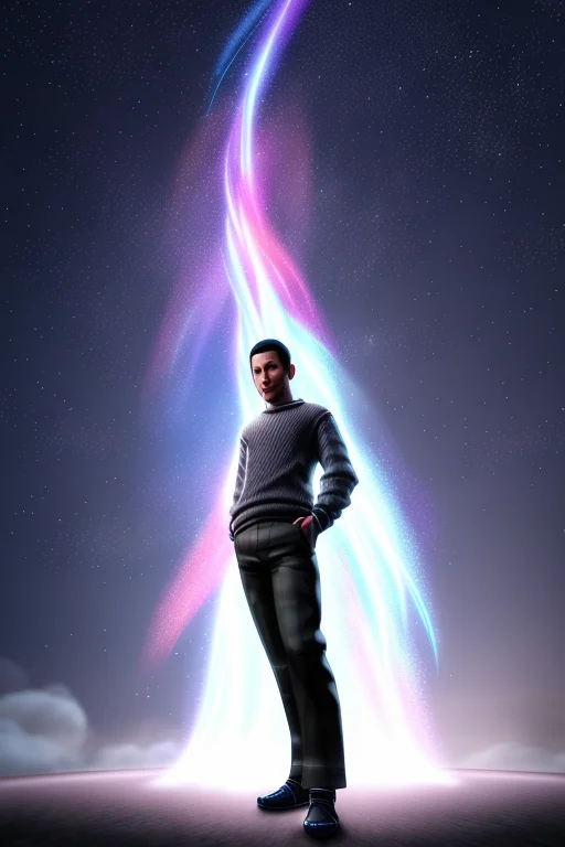 concept-art, with pants and a sweater and shoes