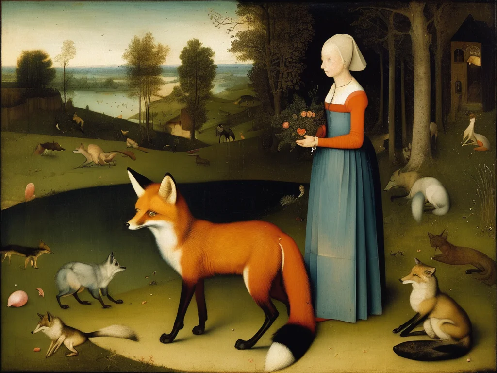a girl and the fox, bosch
