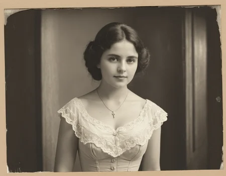 old picture of a woman in love
sepia