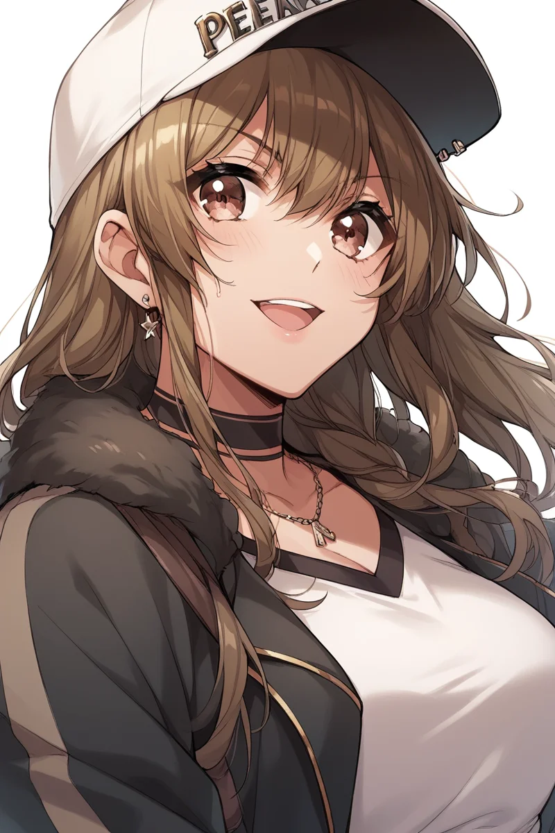 score_9, score_8_up, score_7_up, score_6_up, 1girl,
<lora:Yamate_Kyoko:1> kyoko, brown hair, long hair, baseball cap, breasts, portrait,