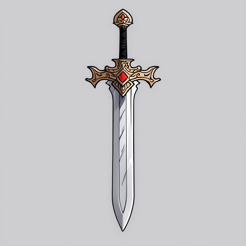 a sword,
white background, simple background, detailed anime style,game icon, 
<lora:anime_game_icon:1>