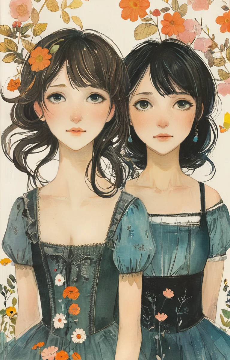 masterpiece,best quality,<lora:tbh143-sdxl:0.8>,idolmaster cinderella girls,illustration,style of Alice Provensen,