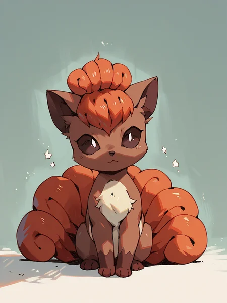 score_9, score_8_up, score_7_up, score_6_up, score_5_up, <lora:bkomadoriXLP:1> bkomadori, solo, Vulpix
