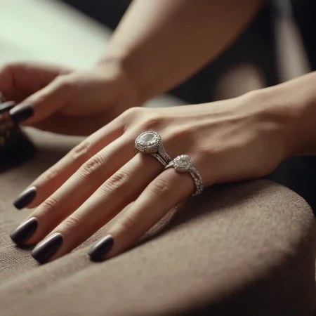cinematic film still of <lora:perfect hands 2:1>
a woman with a manicured hand and details on it Perfect Hands, shallow depth of field, vignette, highly detailed, high budget, bokeh, cinemascope, moody, epic, gorgeous, film grain, grainy