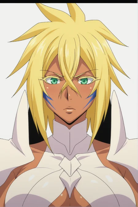 <lora:Tia_Harribel:0.7>,  Tia Harribel, white background, upper body,
