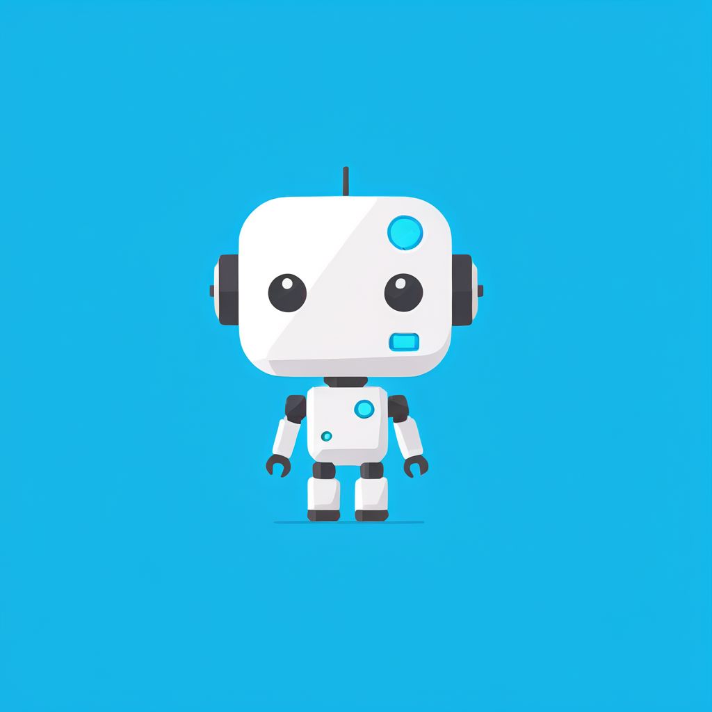 MINIMALIST ICON, FLATXL, minimalistic, vector art, lean lines, illustration, graphic design, vector graphics, Futuristic little cute robot
