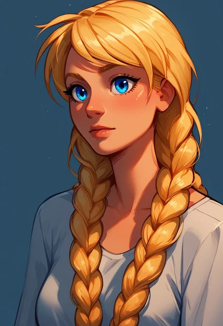 score_9, score_8_up, score_7_up, slavya, blonde hair, very long hair, long hair, twin braids, blue eyes, in full growth