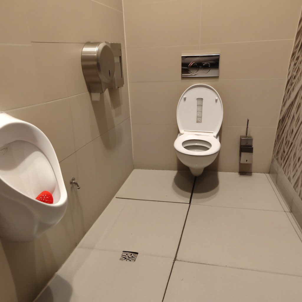 public toilet, ptoilet, strawberry, door, Public male toilet, Ptoilet, toilet, mirror