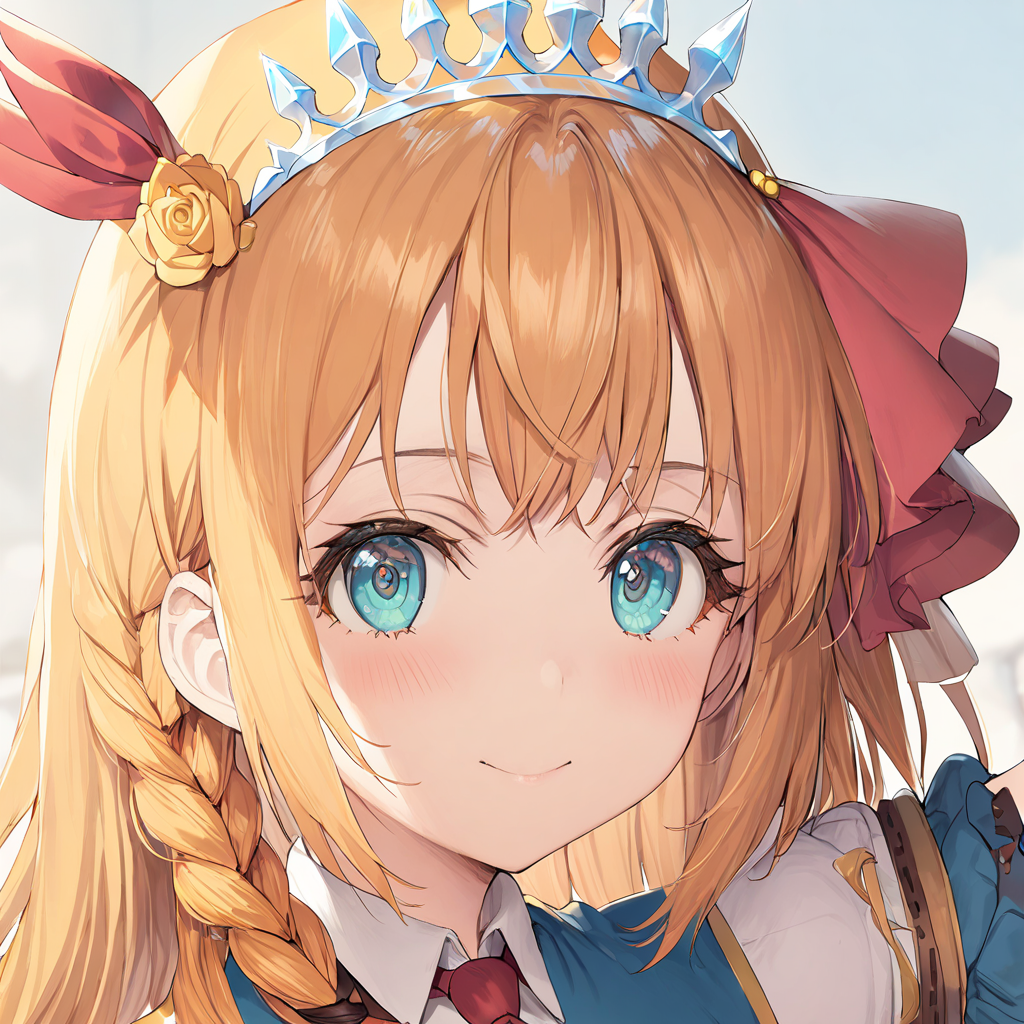 1girl, pecorine \(princess connect!\),close-up,looking at viewer,hair ornament,<lora:momoko face XL-v1:1>
