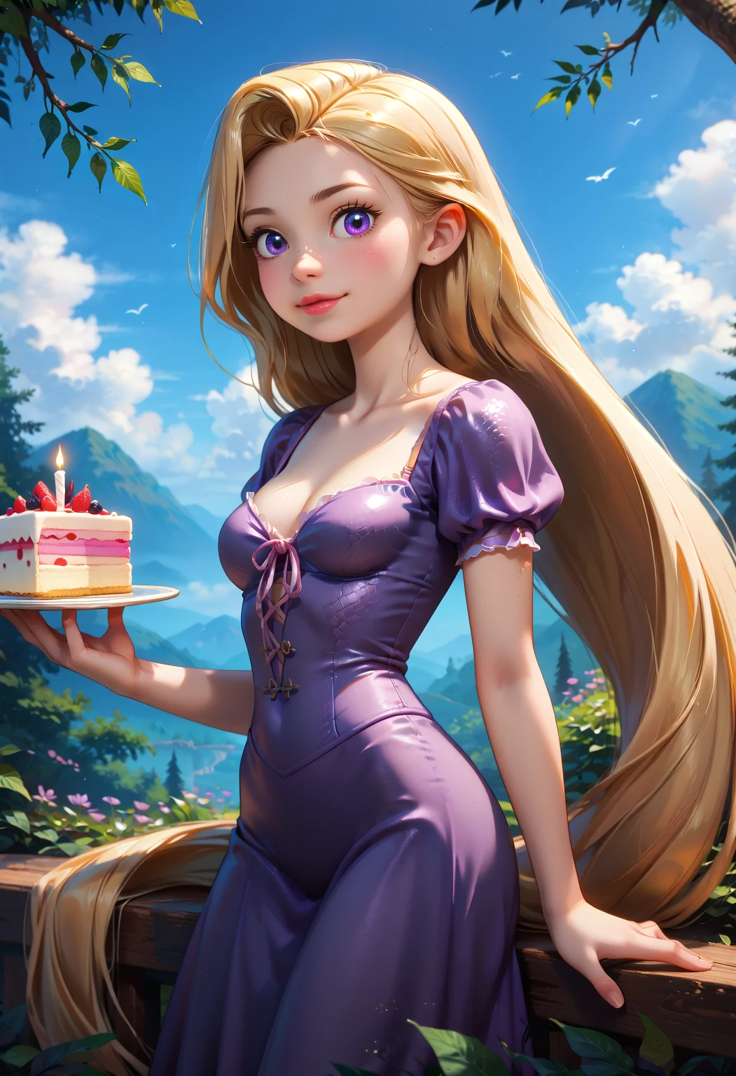 , score_9, score_8_up, score_7_up, high quality, best quality, highly detailed, PONY\zPDXL3, RapunzelWaifu, purple dress, puffy sleeves, very long hair, blonde, green eyes, Add details, dvrscls, covered in scales, made of scales, Smooth Anime Style LoRA XL, Visual Novel SweetCreamCake 2.5 Anime, <lora:XL\Visual Novel SweetCreamCake 2.5 Anime:0.6000000000000001>, <lora:XL\Smooth Anime Style LoRA XL:0.6000000000000001>, <lora:XL\dvrscls:0.6000000000000001>, <lora:XL\Add details:0.6000000000000001>, <lora:XL\Character\RapunzelPonyXL_character-10:0.6000000000000001>