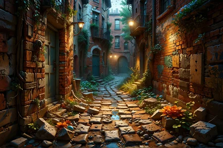 They follow the seed's path, walking through the city streets with a newfound sense of purpose. The seed leads them to a hidden alleyway, where a crumbling brick wall reveals a narrow passage. 
award winning artwork,
many details, extreme detailed, full of details,
Wide range of colors., Dramatic,Dynamic,Cinematic,Sharp details
Insane quality. Insane resolution. Insane details. Masterpiece. 32k resolution.
 <lora:add-detail-xl:0.95> <lora:casting shadow style v2:0.1> casting shadow style, cucoloris patterned illumination <lora:CinematicStyle_v1:0.1> <lora:Disturbia:0.1> <lora:dvr-lnds-sdxl:0.1> dvr-lnds-sdxl <lora:Glowstick_SDXL:0.1> mad-glowstick <lora:MJ52:0.2> <lora:princess_xl_v2:0.1> <lora:ral-anmwrlds-sdxl:0.1> ral-anmwrlds <lora:ral-apoctvisn-sdxl:0.1> ral-apoctvisn <lora:ral-cltc:0.1> ral-cltc <lora:ral-dissolve:0.1> ral-dissolve <lora:ral-ertmsphr:0.1> ral-ertmsphr <lora:ral-fluff:0.1> ral-fluff <lora:ral-fntsyrlms-sdxl:0.1> ral-fntsyrlms <lora:ral-mtclniscp-sdxl:0.1> ral-mtclniscp <lora:ral-porcelain:0.31> ral-porcelain <lora:ral-pxlprtcl:0.1> ral-pxlprtcl <lora:ral-vlntxplzn:0.1> ral-vlntxplzn <lora:ral-vbrntacyl-sdxl:0.1> ral-vbrntacyl
