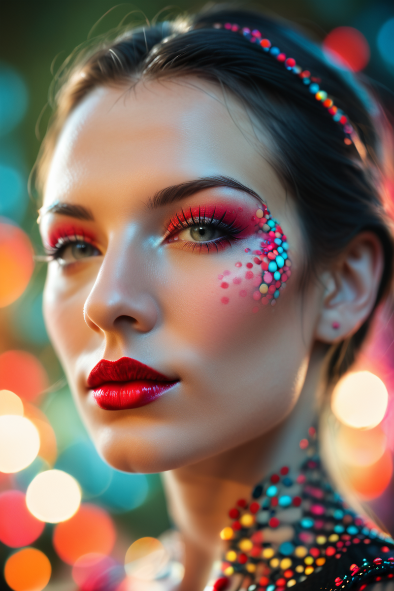 score_9, score_8_up, score_7_up, 
woman, long black hair,  colorful, depth of field, make-up, lipstick, dotstyle, abstract, bokeh, sexy, glowing, make-up,
 <lora:DotStyle_Pony-000006:0.8>
